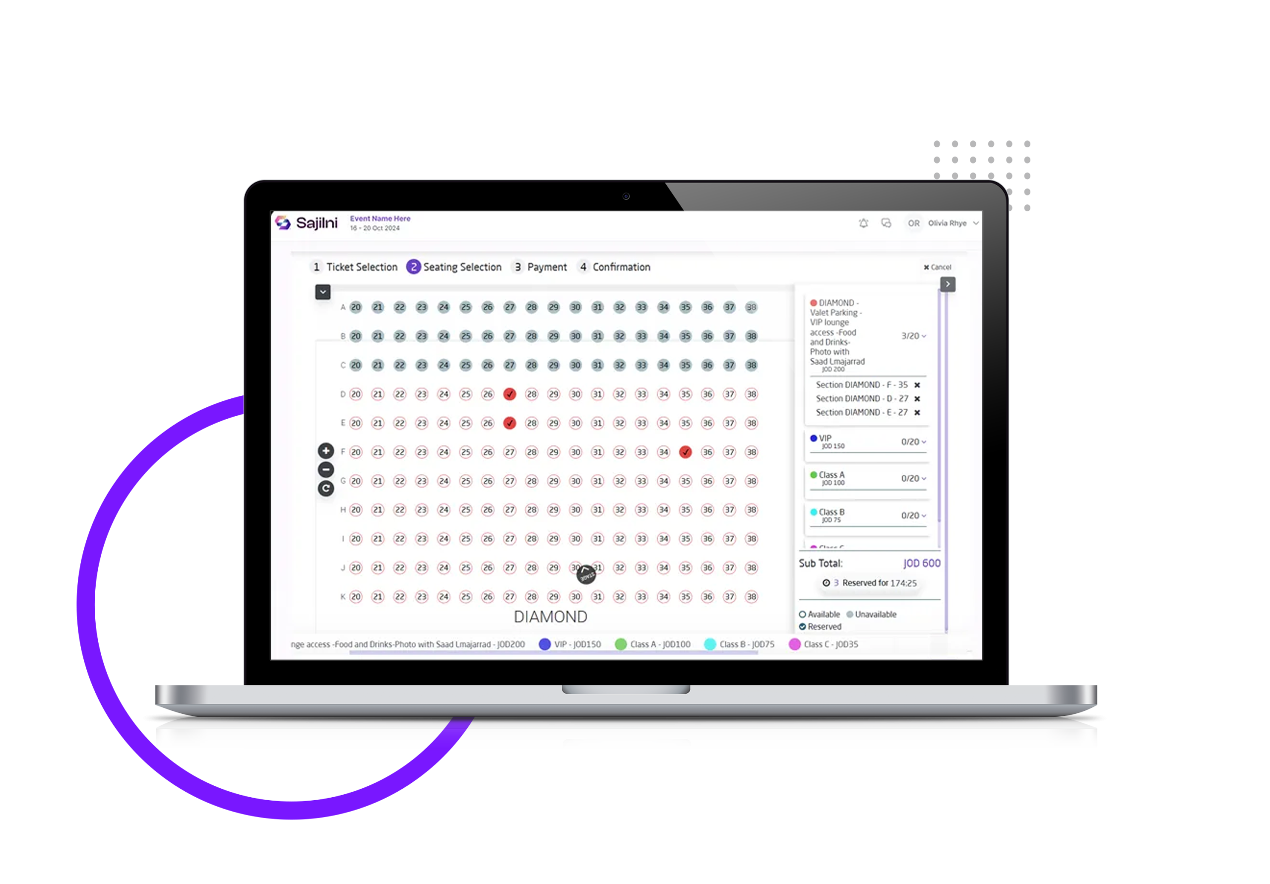 seat booking system in floor plan management software