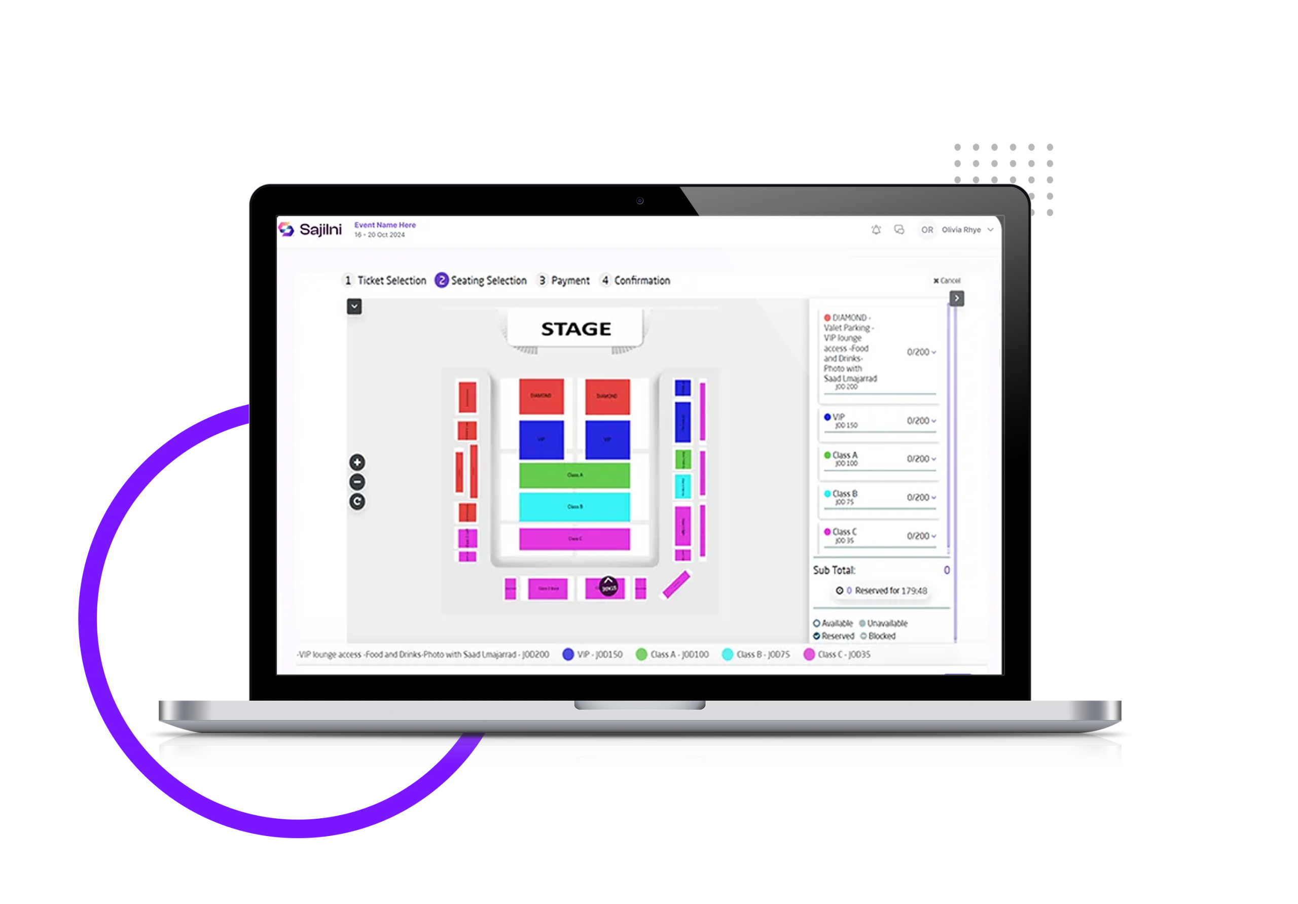 Intregation of ticketing and rsvp system in floor plan management software